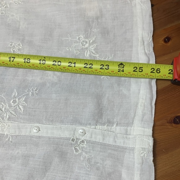 Northern Reflections Button Up, 3/4 Sleeve Gauzy 100% Cotton, Sheer, Airy - Picture 14 of 14